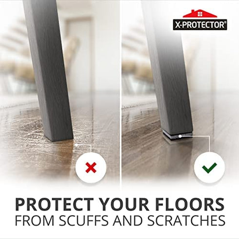 X-PROTECTOR Non Slip Furniture Pads – 4 PCS Premium Furniture Grippers 6"! Best SelfAdhesive Rubber Feet Furniture Feet – Ideal Non Skid Furniture Pad Floor Protectors – Keep Furniture in Place!