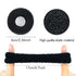 12 Pack Black Terry Cloth Towel Elastic Stretchy Wide Thick Hair Ties Scrunchies Ties Ring Loop No Crease Seamless Rubber Hair Band Ponytail Holder Hair Accessories for Women Girl