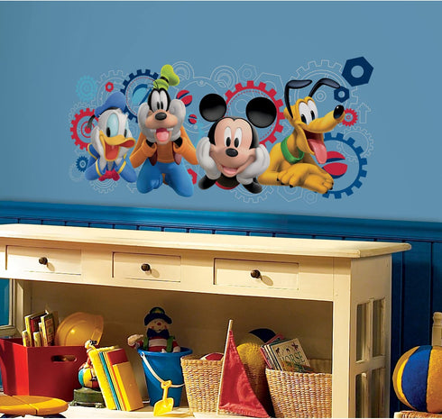 RoomMates RMK2561GM Mickey and Friends Mickey Mouse Clubhouse Capers Peel and Stick Giant Wall Decals