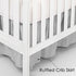 TILLYOU Crib Bed Skirt Dust Ruffle, 100% Natural Cotton, Nursery Crib Bedding Accessory Toddler Bedskirt for Baby Boys Girls, 14" Drop, Pale Gray