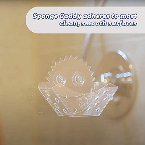 Scrub Daddy Sponge Holder - Sponge Caddy - Suction Sponge Holder, Sink Organizer for Kitchen and Bathroom, Self Draining, Easy to Clean Dishwasher Safe, Universal for Sponges and Scrubbers