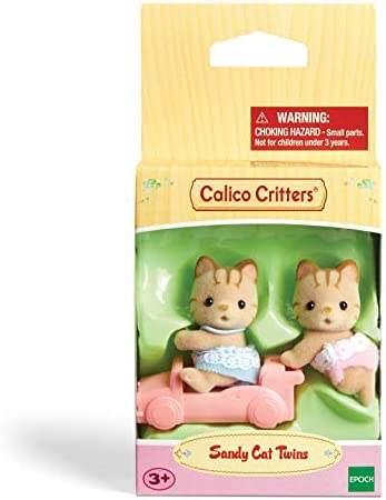 Calico Critters Sandy Cat Twins, Assorted Model , Pink