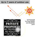 Metal Private Property No Trespassing Sign No Soliciting Sign for House 9"x9" Rust Free Aluminum UV Ink Printed,Durable/Weatherproof (2 Pack)