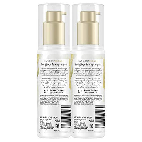 Pantene Hair Serum and Leave In Conditioner 3.2 fl oz Twin Pack