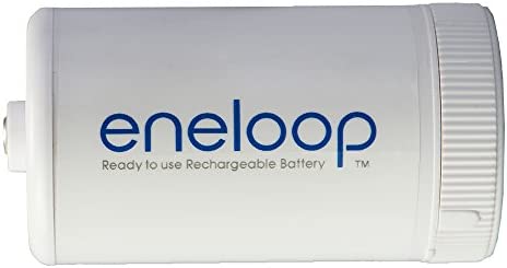 eneloop Panasonic K-KJS1MCA2BA D Size-Battery with eneloop-Batteries AA-Rechargeable 2100-Pre-Charged Cycle Ni- MH , 2 Pack with 2 "D"