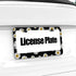 FunnyLpopoiamef Customized Personalized Stainless Steel License Plate Frame Holder, Decorative License Plate Frame White Daisy Black Background