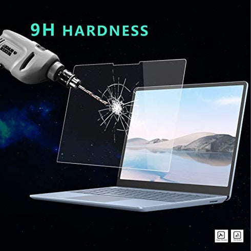 Megoo Surface Laptop Go 2 12.4" 2022 released Glass Screen Protector,Scratch Resistant/Easy Installation/9H Hardness/Ultra Clear Tempered Glass Compatible for Microsoft Surface Laptop Go