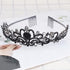 COCIDE Tiara Crowns Crystal Headband Princess Rhinestone Crown with Combs Bride Headbands Bridal Wedding Prom Birthday Party Hair Accessories Jewelry for Women and Girls (L BLACK)