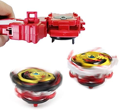 Speder Bey Gyro Blades Burst Sparking Launcher Set, Battling Burst Light Sparking String Launcher Set - Gyro Right Spin Top (Red)