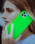 FELONY CASE - iPhone 13 Pro Case - Stylish Neon Green Silicone Phone Cover - Wireless Charging Compatible, 360° Shockproof Protective Cases for Apple iPhone 13 Pro