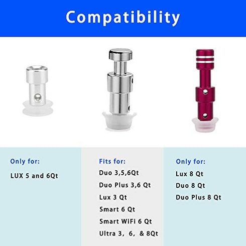 Steam Release Handle,Float Valve Replacement Parts with Anti-Block Shield For Instant Pot Duo/Duo Plus 3, 5, 6 and 8 Quart,Instant Pot Smart Wifi(6 Qt) (DUO)