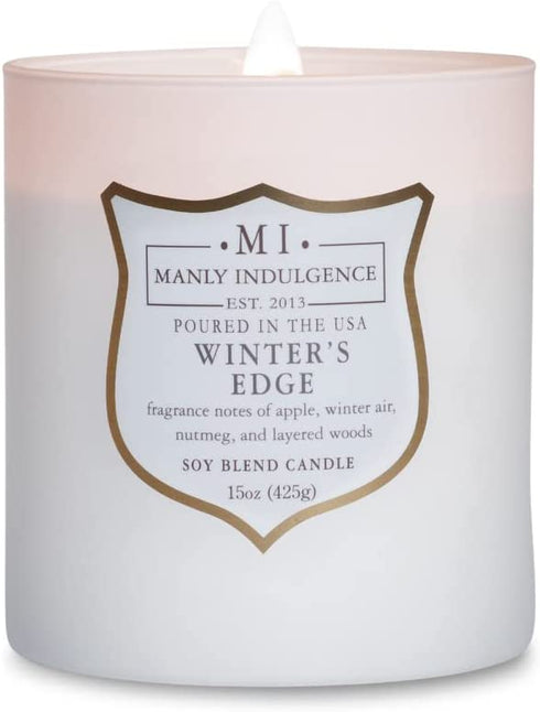 Manly Indulgence Winter's Edge Scented Jar Candle, Medium, Grey