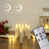 PChero Window Candles, 10 Packs Warm White Battery Operated Waterproof LED Flameless Taper Ivory Floating Candles with Remote Timer and Dimmable, Ideal for Home Indoor Outdoor Christmas Trees Decor