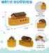 DolliBu Noah's Ark Bath Buddy Squirter - Floating Noahs Ark Rubber Bath Toy, Water Squirting Bathtime Play for Toddlers, Cute Bible Boat Watercraft Toy for The Bathtub, Beach, & Pool for Girls & Boys