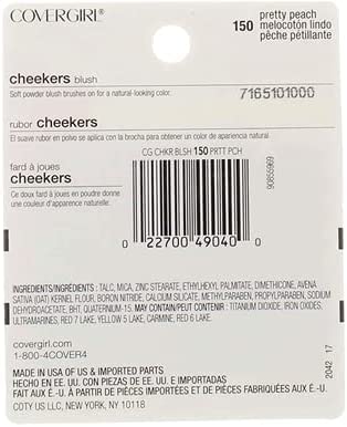 CoverGirl Cheekers Blush, 150 Pretty Peach, 0.12 Ounce