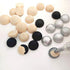 120 PCS Half Wooden Beads, Natural Split Wood Balls, Unfinished Half Round Wood Beads for DIY Projects Crafts (25mm, 20mm)