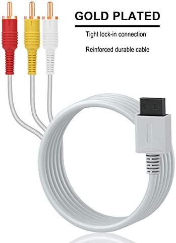 Wii Accessories Bundle - Wii AC Power Adapter Block, Composite AV Cable Cord and Wired Motion Sensor Bar for Wii