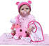 Pedolltree Reborn Baby Doll Girl Clothes 55 cm for 20-23 inch Reborn Dolls Clothing Outfit 7 Pieces Sets