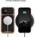 TENDLIN Compatible with iPhone 12 Mini Case Wood Grain with Carbon Fiber Texture Design Leather Hybrid Case Black