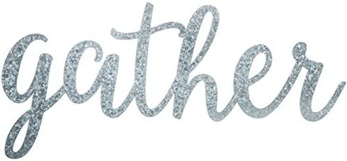 Wicked Chick Design Gather Word Galvanized Metal Wall Decor, Farmhouse Decor, Farm Decor (Standard Version)