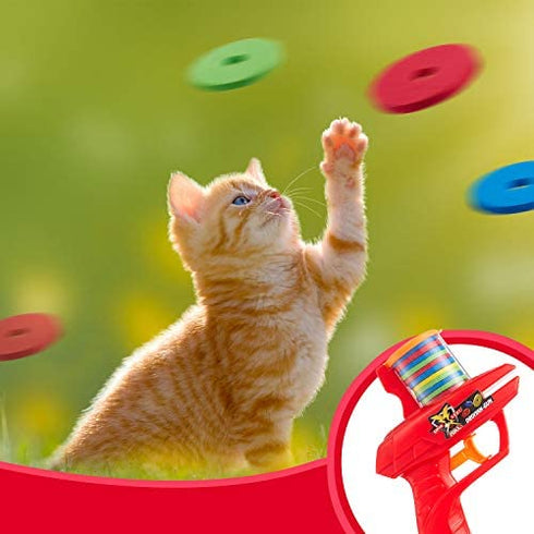 Sumind 2 Pieces Foam Disc Launcher Zip Shot Shooter Disc Shooter Random Color