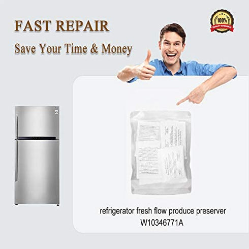 Primeswift W10346771A Refrigerator Produce Preserver (10 Packets-5 Pack),Replacement for EA3503014,PS3503014