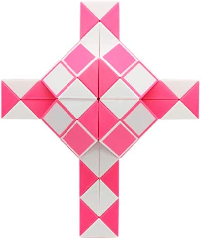 Mipartebo Magic Snake Cube Twist Puzzle 72 Wedges Large Size Twist Fidget Snake Toys Gift Party Favors for Kids Adults Teens Pink