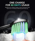 BAOVERI Electric Toothbrush with 8 Brush Heads for Adults&Kids, Sonic Electric Toothbrushes, 5 Modes&3 Intensity Levels, 2 Minutes Smart Timer, 4 Hours Fast Charge for 60 Days (Black)