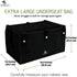 Extra Large Walker Underseat Bag - Rollator Accessories - Under Seat Storage Pouch (Black)