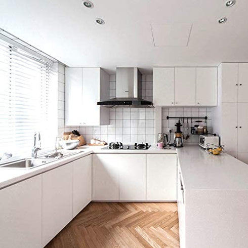 LACHEERY Matte White Contact Paper Decorative Self Adhesive White Wall Paper Waterproof Adhesive Shelf Liner Removable Peel and Stick Wallpaper for Countertops Cabinets Drawer Desk Dresser 15.8"x80"