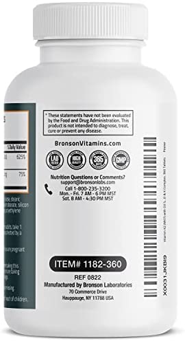 Bronson Vitamin K2 D3 (MK7) Supplement Bone and Heart Health Non-GMO Formula 5000IU (125 mcg) Vitamin D3 & 90 mcg Vitamin K2 MK-7 Easy to Swallow Vitamin D & K Complex, 360 Tablets