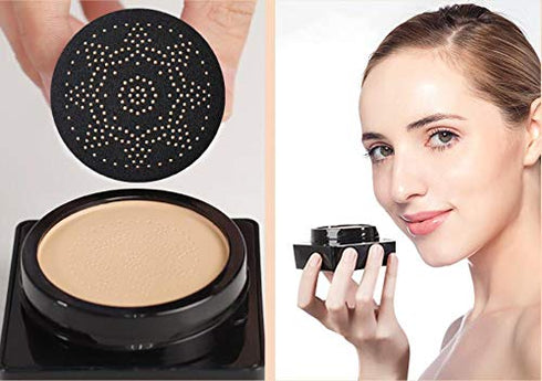 Magik Images Mushroom Head Air Cushion BB CC Cream Concealer Foundation Stick Moisturizing (Cushion BB, Natural Beige)