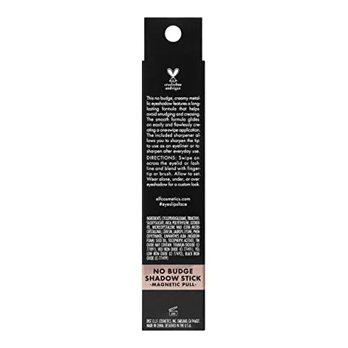 e.l.f. No Budge Shadow Stick, Longwear, Smudge-Proof Eyeshadow, Twist-up Design & Built-in Sharpener, Vegan & Cruelty-Free, Magnetic Pull, 0.056 Oz