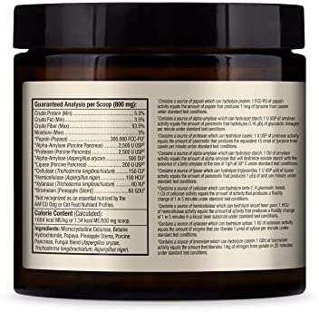 Dr. Mercola Digestive Enzymes for Cats & Dogs, 150 Scoops (4.23 oz),Kibble Diets or Pets with Sensitive Stomachs, Non GMO, Gluten Free, Soy Free