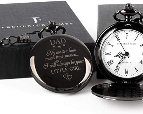 Gifts for Dad from Daughter I Dad Gifts from Daughter -"I Will Always be Your Little Girl" Pocket Watch I Dad Birthday Gifts from Daughter I Father Daughter Gifts