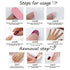 Foccna Square Press on Toenails , French Fake Toenails , Nude Toenails Press on Nails Acrylic Fake Toe Nails ,Foot False Nails Glitter Press on Toe Nail Tips 24pcs