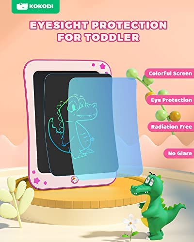 KOKODI Erasable 8.5 Inch LCD Writing Tablet Girls Unicorn Toys 3 4 5 6 7 8 Years Old Birthday Gifts, Reusable Doodle Board Drawing Pad, Educational Travel Learning Game for Toddler Girls Toys 3-6 Age