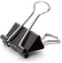 U Brands Binder Clips, Micro 1/2-Inch Width, 1/5-Inch Paper Holding Capacity, Black and Silver Steel, 100-Count - 650U08-24