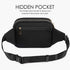 ZORFIN Fanny Packs for Women Men Fashion Waist Pack Bag Multi-Pockets Large Capacity Hip Bum Bag for Travel Festival Cycling Running Hiking (Black2)