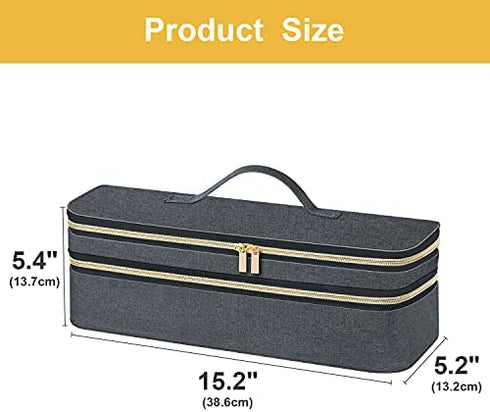 JAYFOND Travel Case for Revlon Hair Dryer Brush Blow Dryer Brush in One, Double-Layer Travel Storage Carrying Bag Compatible with Hot Tools Hot Air Brush & Styling Tools Accessories(Case Only)