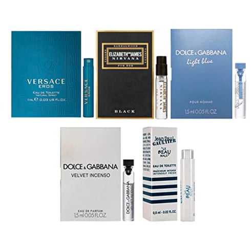Bellacollection Men's cologne sampler set - ALL High end Designer perfume sample Lot X 5 Cologne Vials