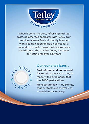 Tetley Tea, Masala, 72 Count Tea Bag