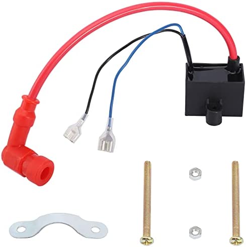 QAZAKY High Performance CDI Ignition Coil Compatible with 49cc - 50cc 60cc 66cc 80cc 2-stroke Engine Motor Motorized Bicycle Bike With Mounting Parts