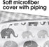 Boppy Nursing Pillow Cover - Premium , Gray Elephants Plaid, Soft, Quick-Dry Microfiber Fabric, Fits Boppy Bare Naked, Original and Luxe Breastfeeding Pillow , Awake Time Only