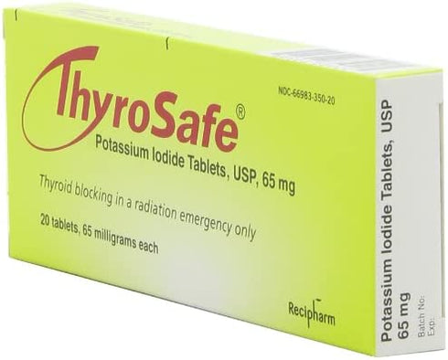 Thyrosafe Potassium Iodide Tablets, 65 Mg, 20-Count by ThyroSafe
