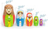 Imagination Generation - Nesting Nativity Set for Kids - Christmas Nesting Dolls, Wooden Toys Playset with Baby Jesus, Three Kings, Mary and Joseph Figurines for Kids - 11 Pcs