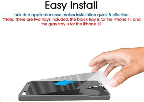 amFilm Screen Protector Glass for iPhone 11 / iPhone XR (6.1" display) (3 Pack) With Easy Installation Tray