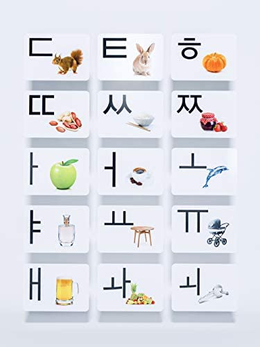 41 Korean Alphabet Hangul Flash Cards – Educational Language Learning Resource with Pictures for Memory & Sight Words - Fun Game Play - Grade School, Classroom, or Homeschool Supplies – Briston Brand