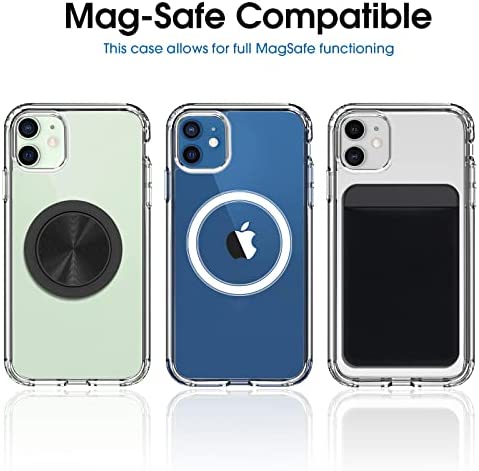 amCase Clear Case with Built-in Magnets Compatible with iPhone 11 (6.1") and MagSafe Accessories, Support Wireless Charging, Strong Magnetic