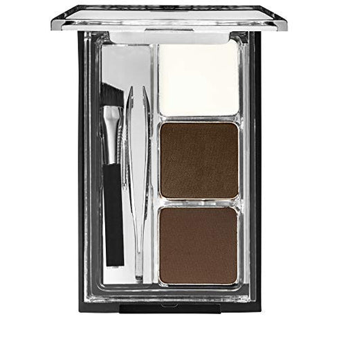 Wet N Wild Ultimate Eyebrow Makeup Kit, Eyebrow Powder Dark Brown, Brow Hair Removal Tweezers, Wax, Brush